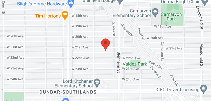 map of LOT A 3414 W 21 AVENUE